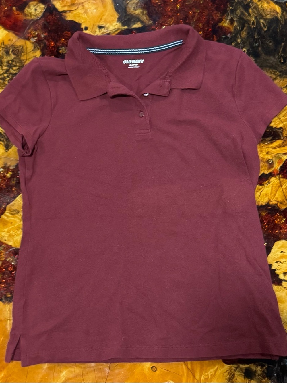 Old Navy Girl's Burgundy Polo Top